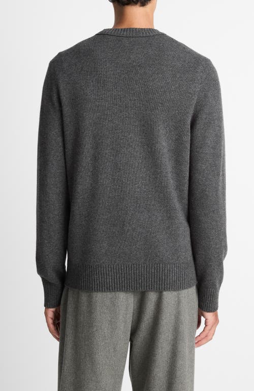 Vince Wool And Cashmere Crewneck Sweater In Burgundy