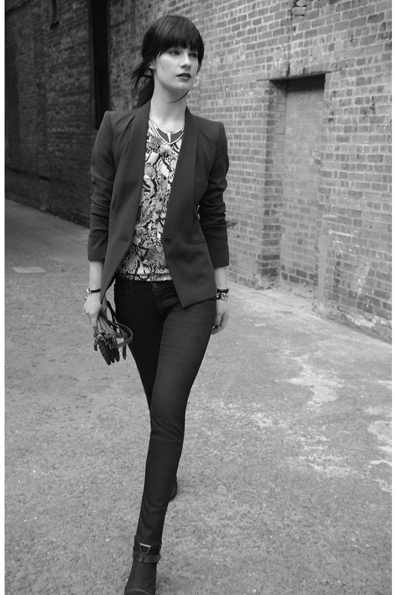 Shoulder Patch Blazer, Alternate, color, BLACK