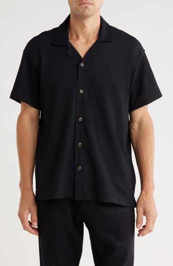 Elie Tahari Cuban Textured Camp Shirt