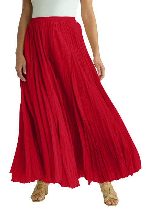 Flowing Crinkled Maxi Skirt (Plus Available)