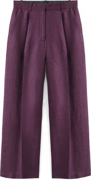 MANGO Linen Straight Leg Suit Pants