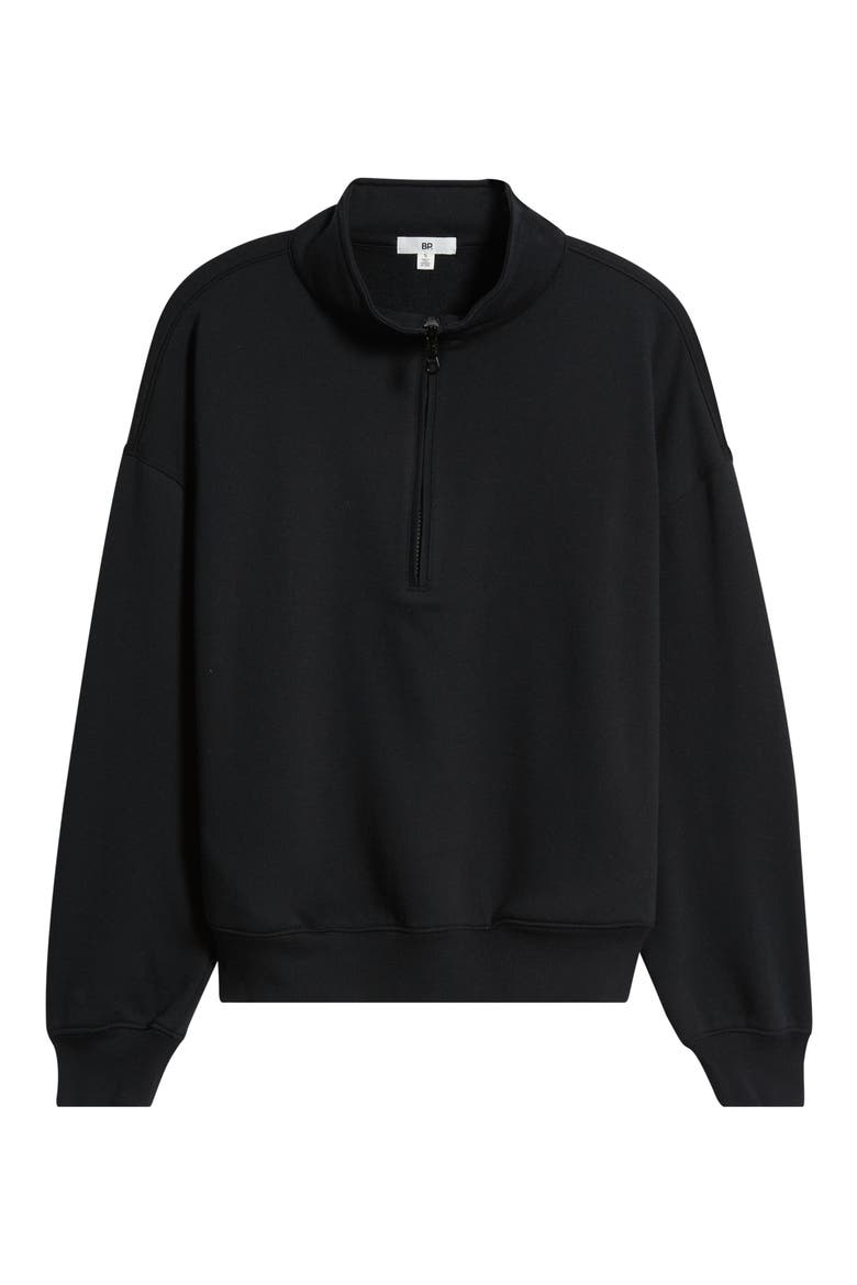 Half Zip Sweatshirt, Main, color, BLACK JET