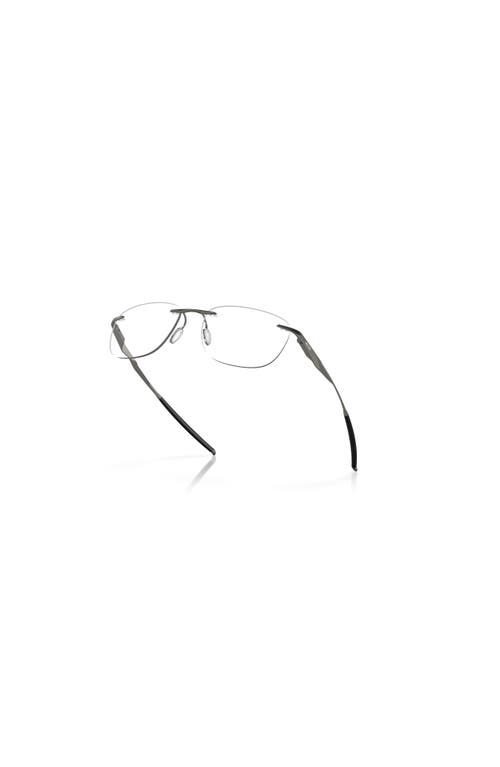 Oakley 53mm Rectangle Optical Glasses In Gray