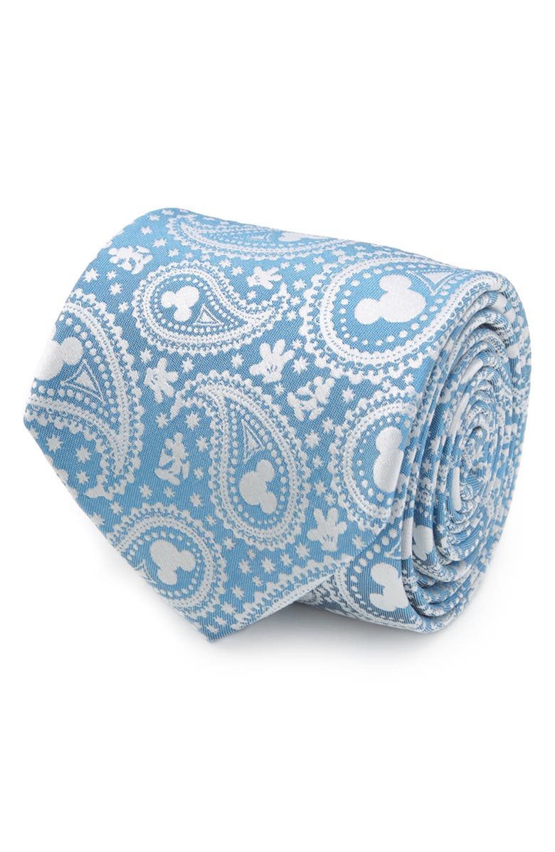 Cufflinks, Inc. Mickey Mouse Paisley Silk Tie, Alternate, color, Blue