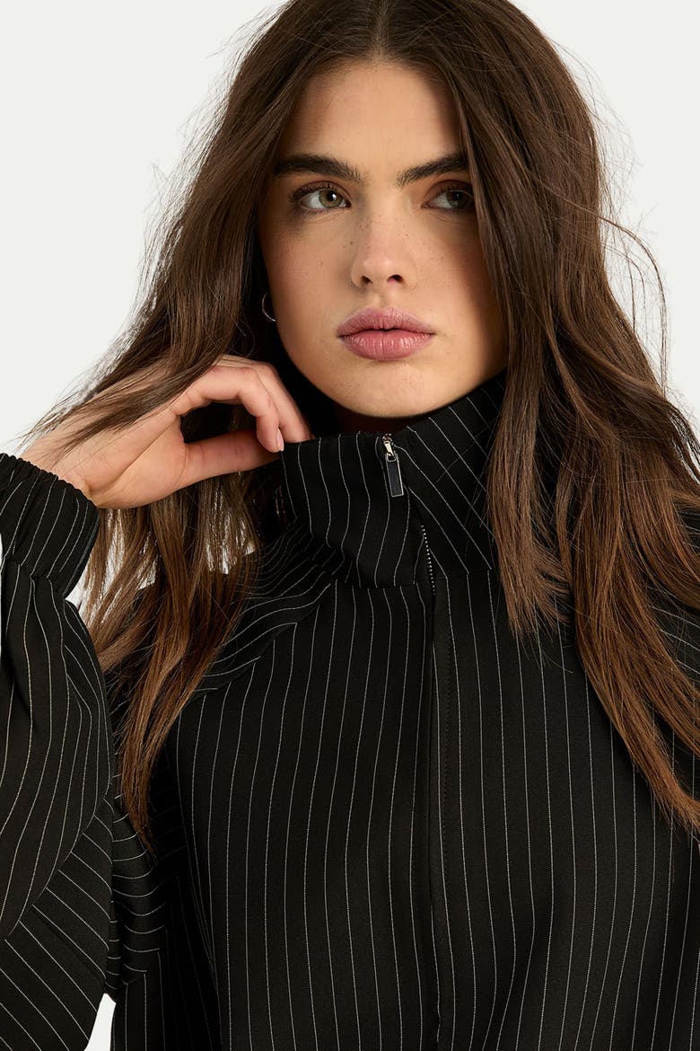 Funnel Neck Track Jacket Co-ord, Alternate, color, Black
