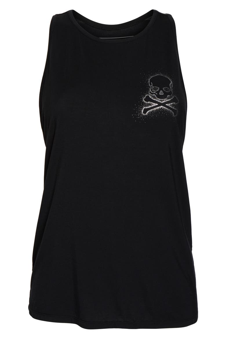 Twist Back Tank, Alternate, color, BLACK