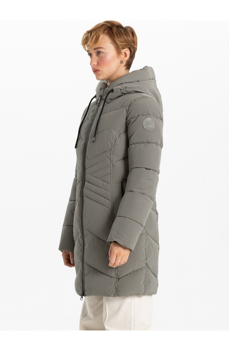 Point Zero STAR-STITCH CHIC LONG PUFFER JACKET, Alternate, color, Mercury