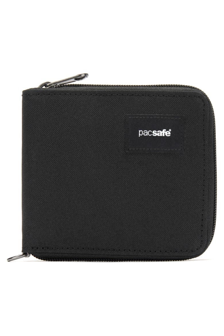 RFIDsafe Zip Around Wallet, Main, color, Jet Black