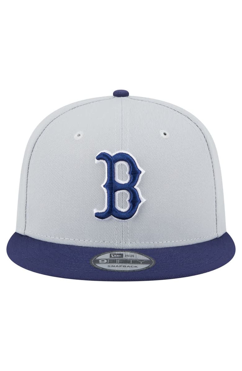 New Era Men's New Era Gray/Navy Boston Red Sox 2-Tone Color Pack 9FIFTY Snapback Hat, Alternate, color, 