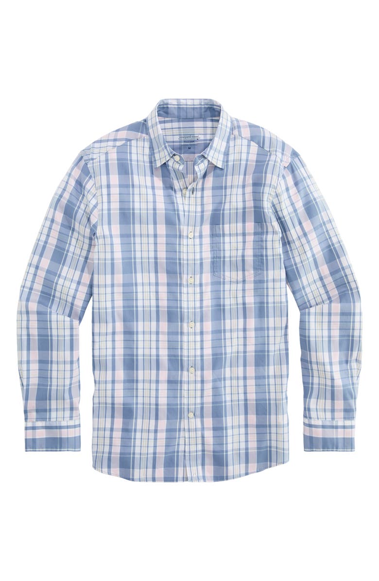 vineyard vines Beachcomber Plaid Performance Button-Up Shirt, Alternate, color, Summer Evening