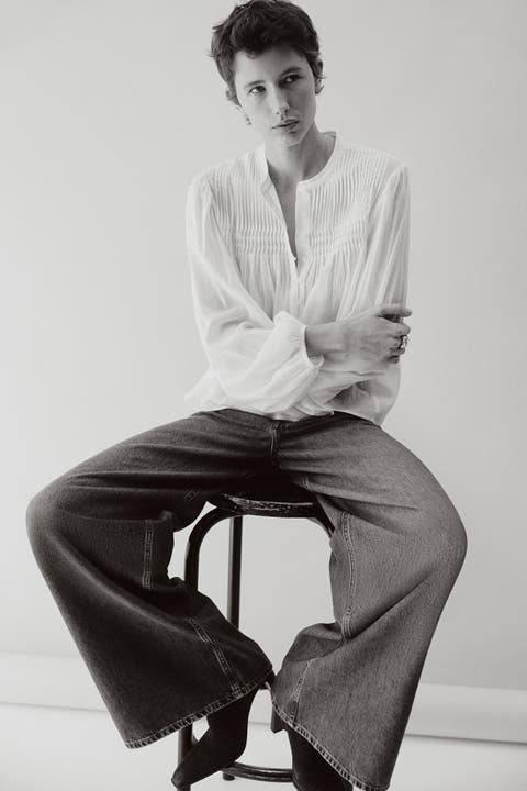 Pintucked Blouse