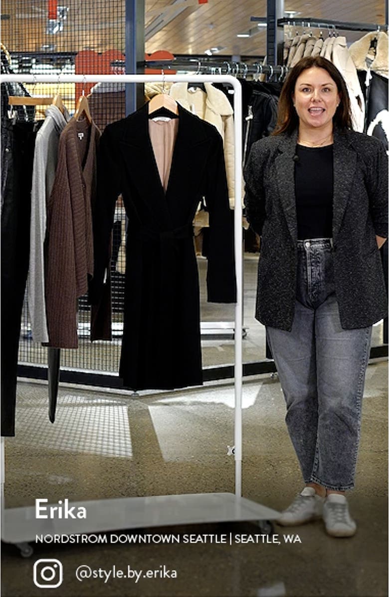 Peaked Lapel Cashmere Wrap Coat, sales video thumbnail