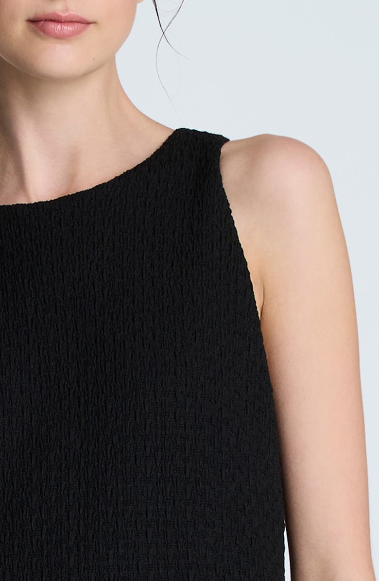 Kenneth Cole Fringe Trim Shift Dress, Alternate, color, Black