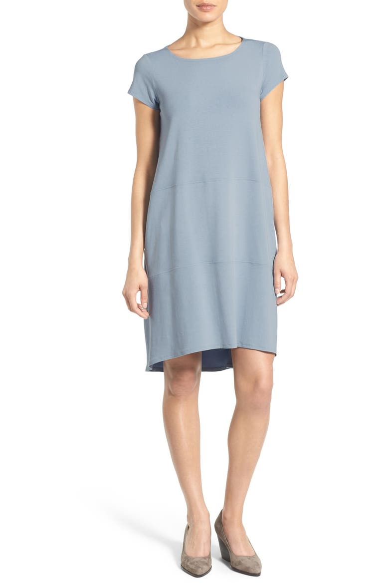 Bateau Neck Cap Sleeve Dress, Main, color, WATER