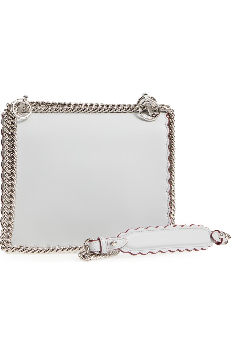 Fendi Mini Kan I Scalloped Leather Shoulder Bag, Alternate, color,