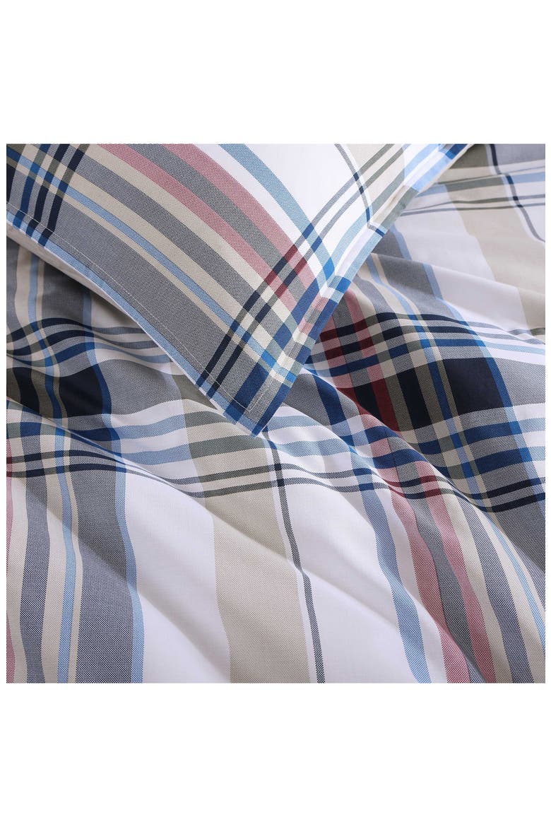 Waterbury Plaid Duvet Cover & Shams Set, Alternate, color, MEDIUM / DARK BLUE