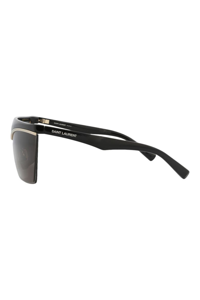 99mm Novelty Shield Sunglasses, Alternate, color, BLACK BLACK BLACK