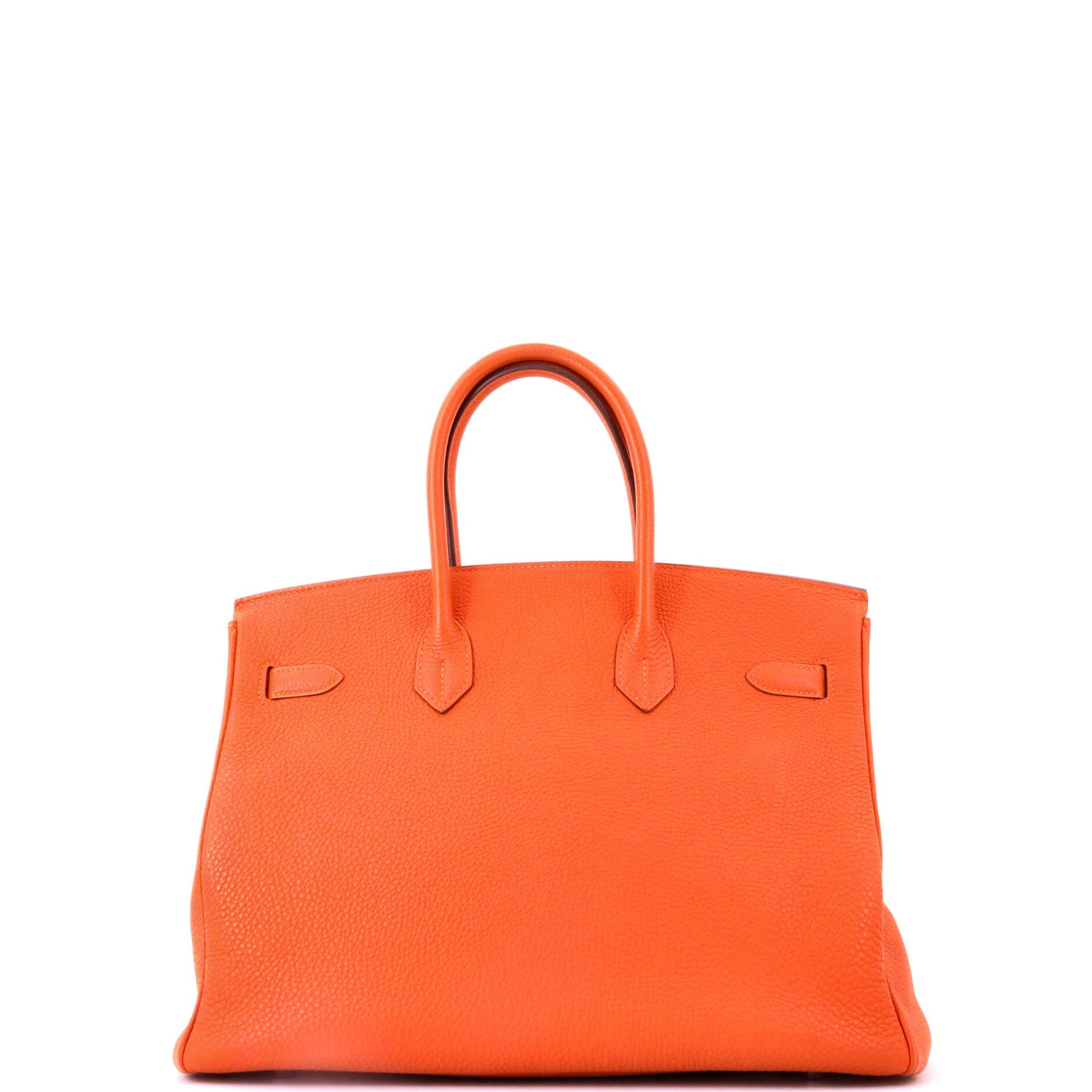 Pre-Owned Hermes Birkin Handbag Orange Togo with Palladium Hardware 35, Alternate, color, Potiron