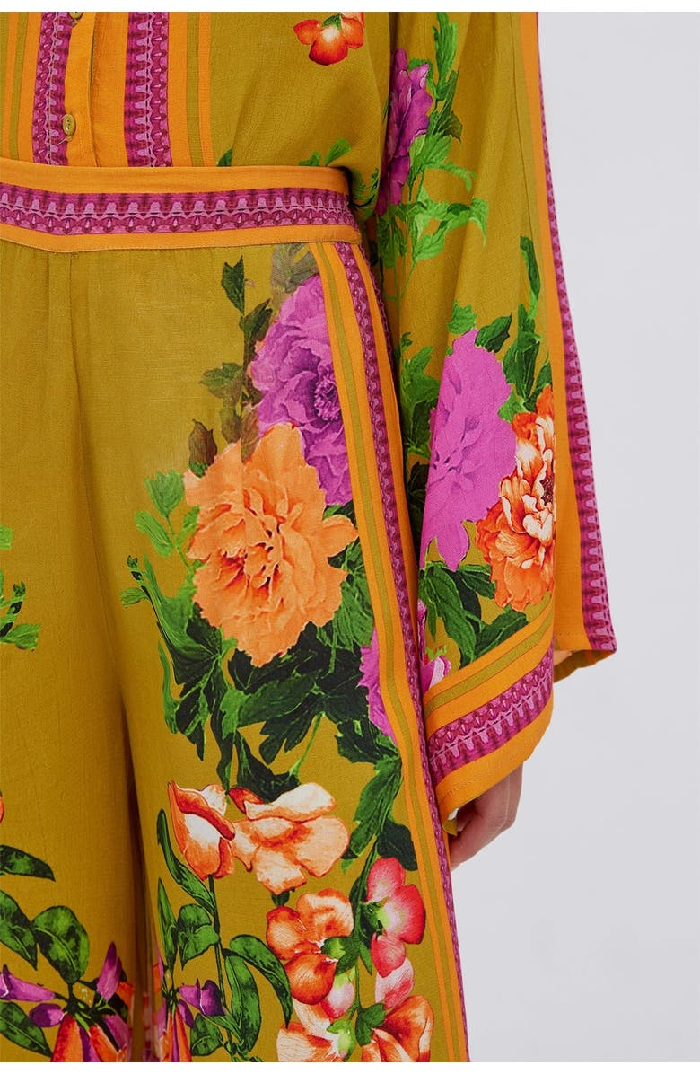 RAISHMA Alisa Green Viscose Trousers, Alternate, color, Green