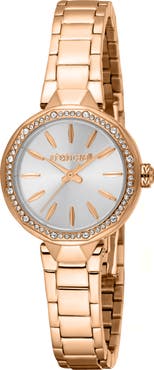 Roberto Cavalli Rosana Crystal Bezel Bracelet Watch, 26mm