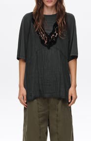 BIMBA Y LOLA Lace Bib T-shirt