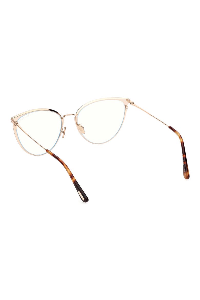 56mm Blue Light Blocking Glasses, Alternate, color, MATTE LIGHT BROWN