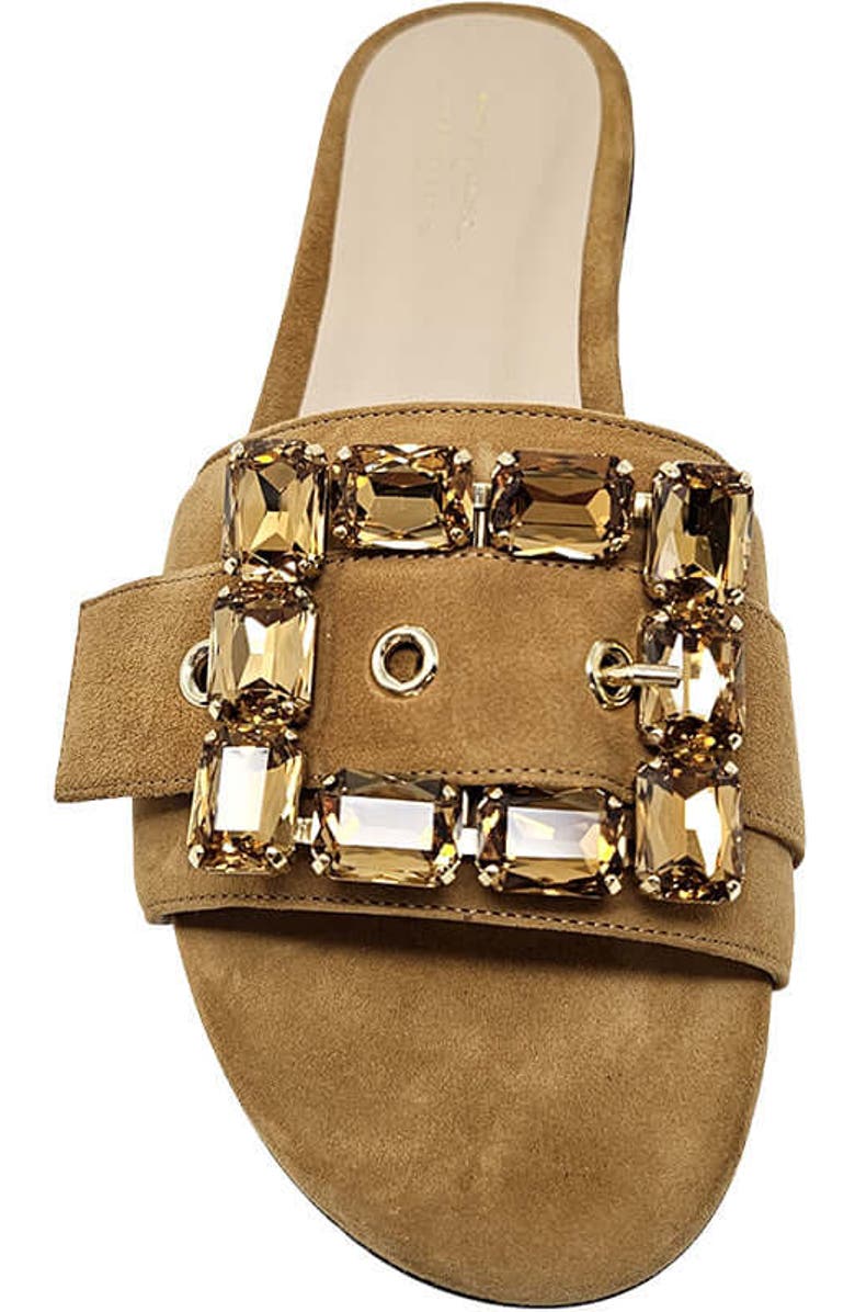 Madison Maison Jeweled Buckle Fade Sandal, Alternate, color, Kahki