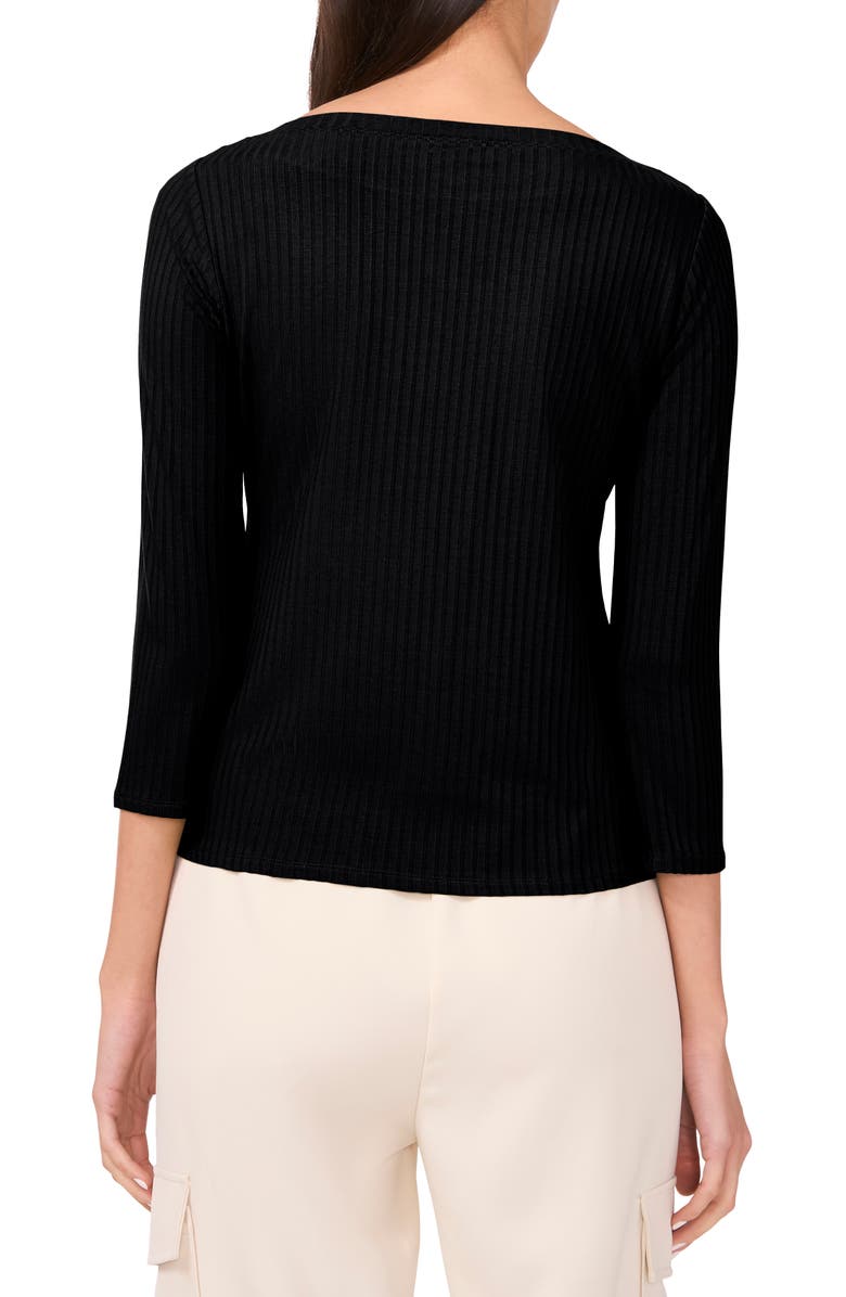 Halogen<sup>®</sup> Rib Boat Neck Three-Quarter Sleeve Top, Alternate, color,