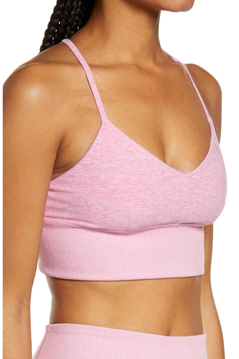 Alosoft Yoga Bra, Alternate, color, PARISIAN PINK HEATHER