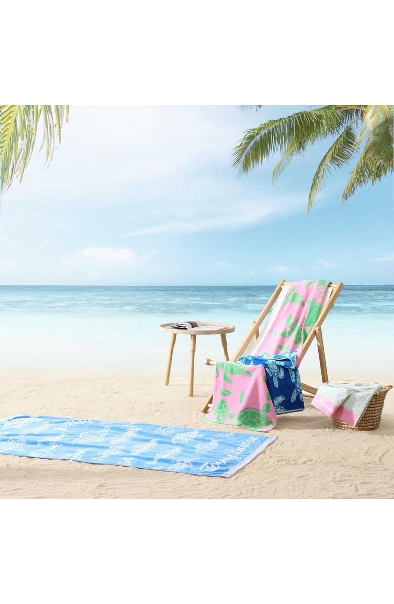 Tommy Bahama Cotton Velour Beach Towel, Alternate, color, Medium / Dark Blue