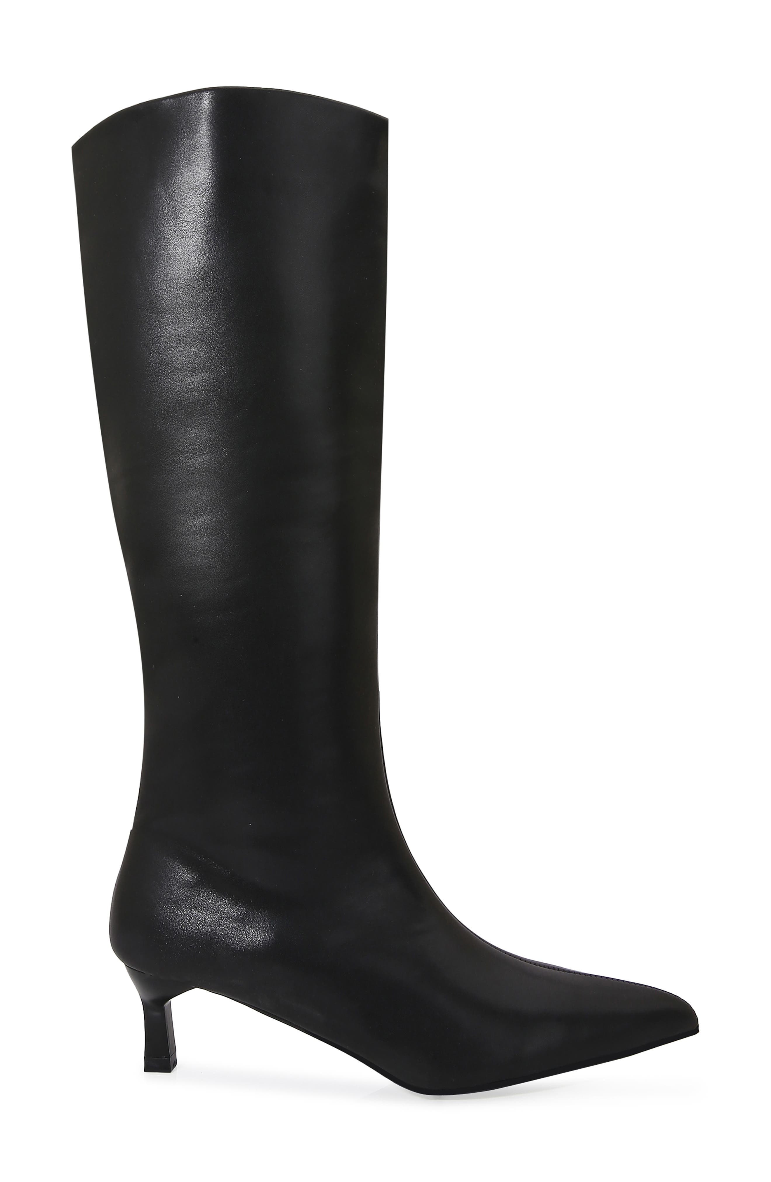 BERNESS Samara Kitten Heel Knee High Boot, Alternate, color, Black