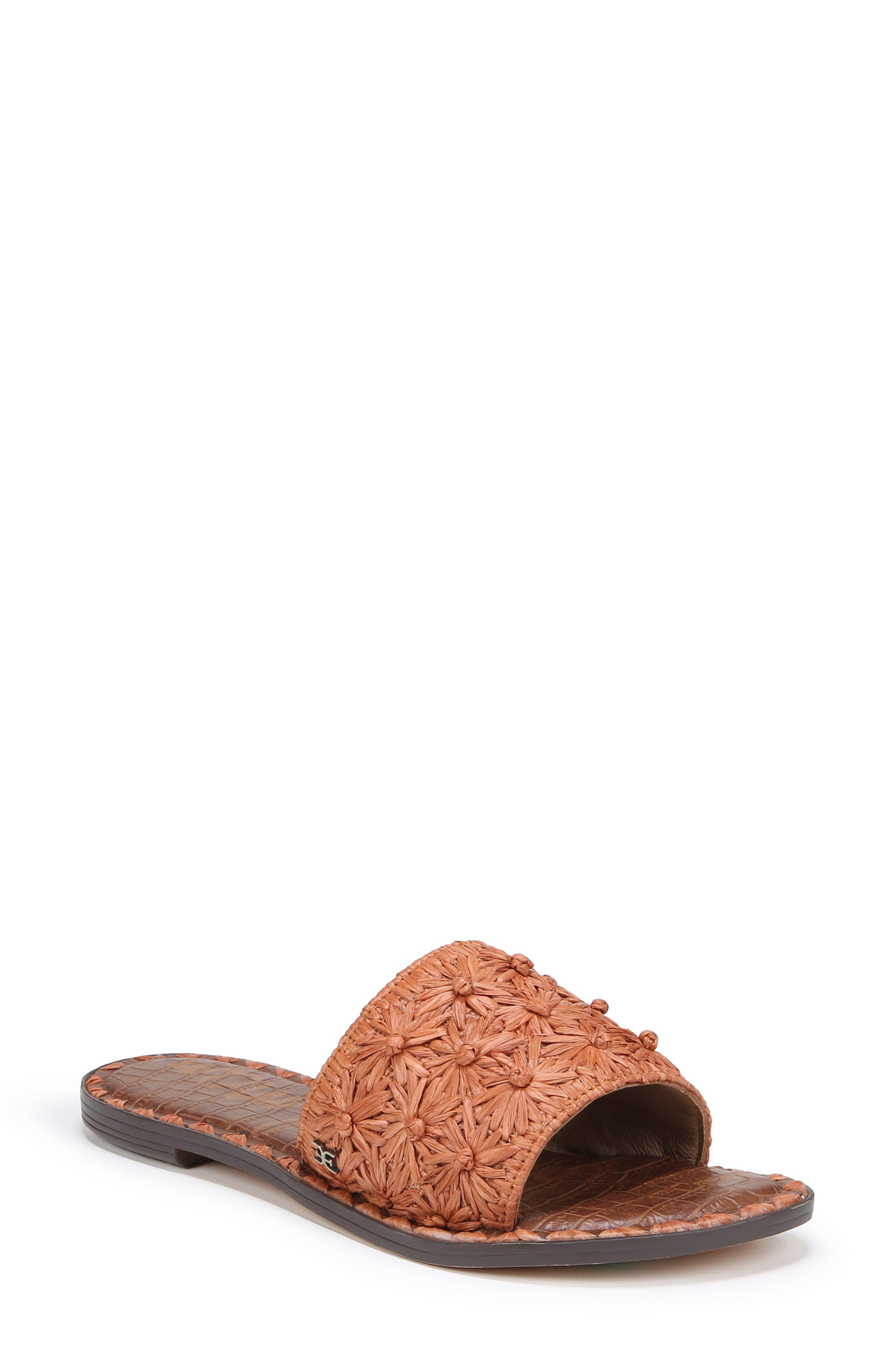 Sam Edelman Giovanna Raffia Slide Sandal, Main, color, 
