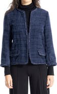 MAX STUDIO Frayed Edge Knit Jacket