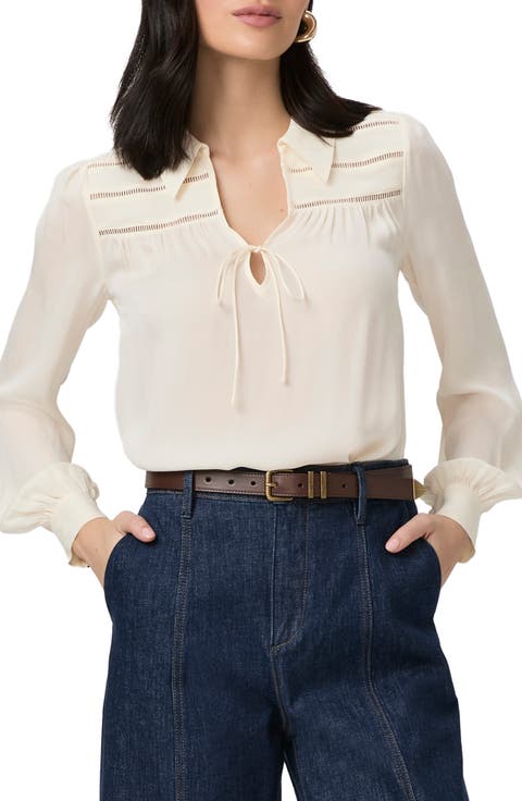 Marabella Tie Neck Silk Top