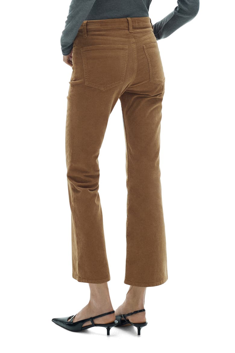 Sienna Crop Flare Corduroy Jeans, Alternate, color, MEDIUM BROWN