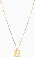 Oradina 14K Gold Initial Tile Petite Necklace