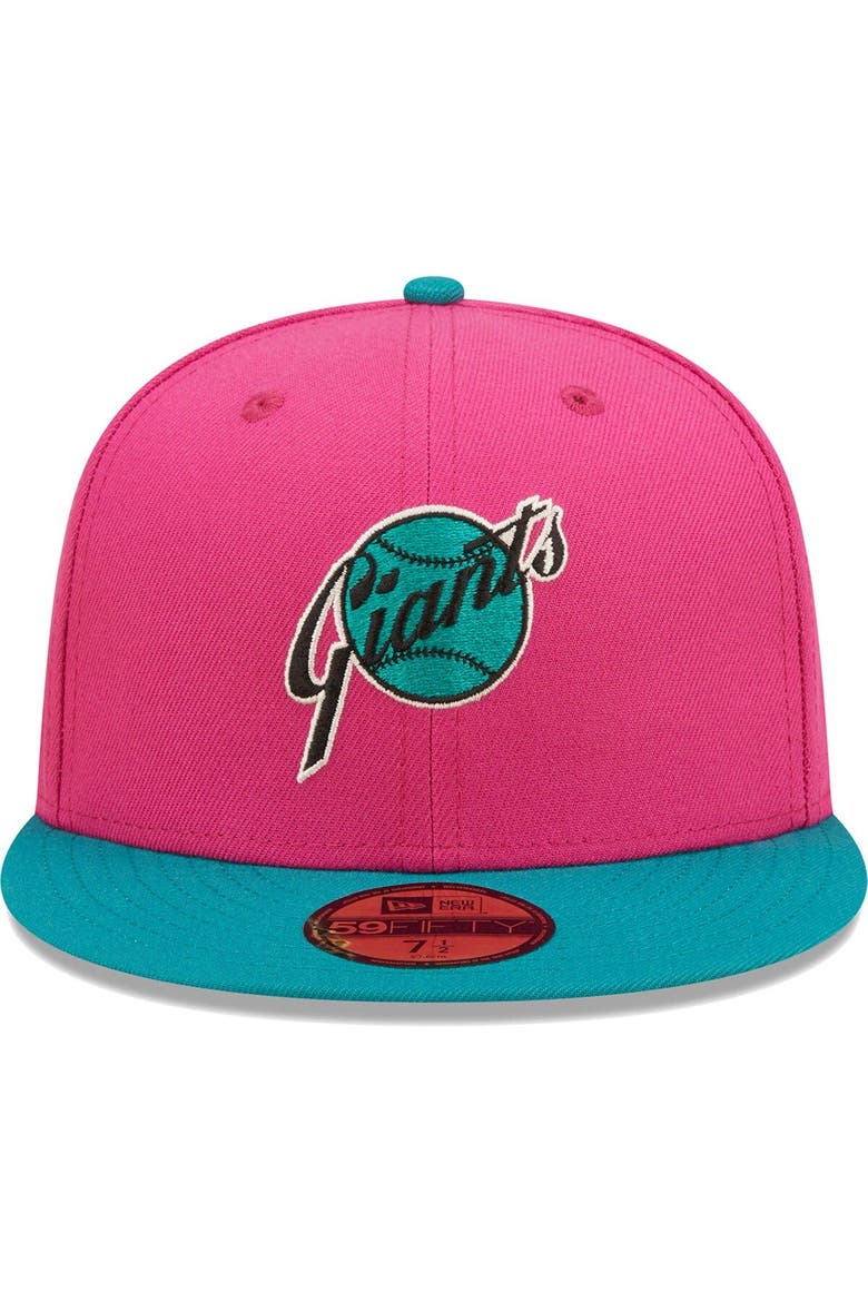 Men's New Era Pink/Green San Francisco Giants Cooperstown Collection 60th Anniversary Passion Forest 59FIFTY Fitted Hat, Alternate, color, Pink