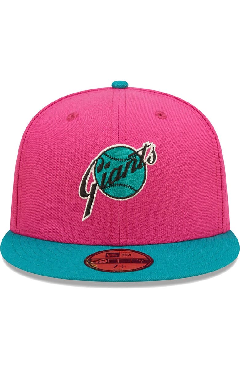 New Era Men's New Era Pink/Green San Francisco Giants Cooperstown Collection 60th Anniversary Passion Forest 59FIFTY Fitted Hat, Alternate, color, 