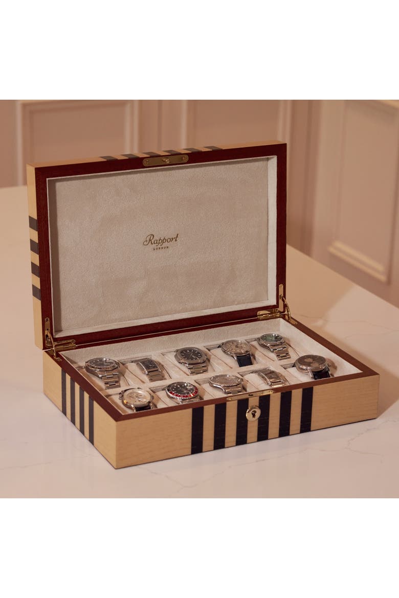 LABYRINTH TEN WATCH BOX, Alternate, color, Beige