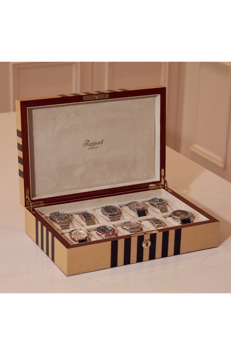 Rapport London LABYRINTH TEN WATCH BOX, Alternate, color, Beige
