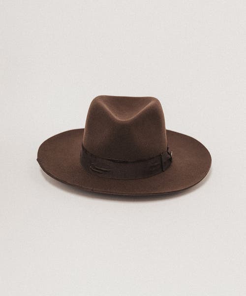 Two Roads Hat Co. Delmar Distressed Felt Fedora In Dark Brown