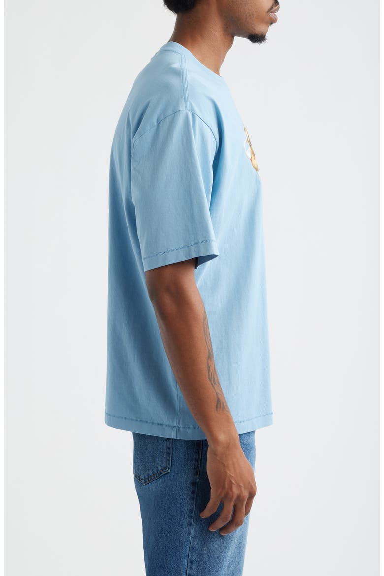 Smile Bear Cotton T-Shirt, Alternate, color, BLUE