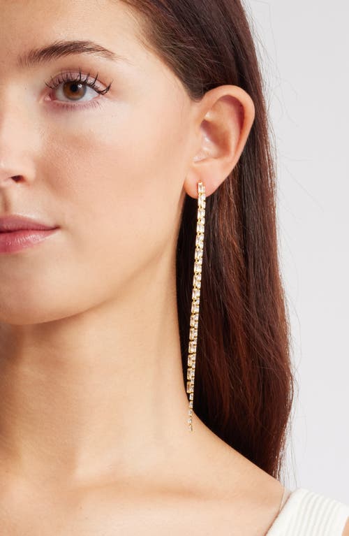 Nordstrom Cubic Zirconia Tassel Earrings In Clear- Gold