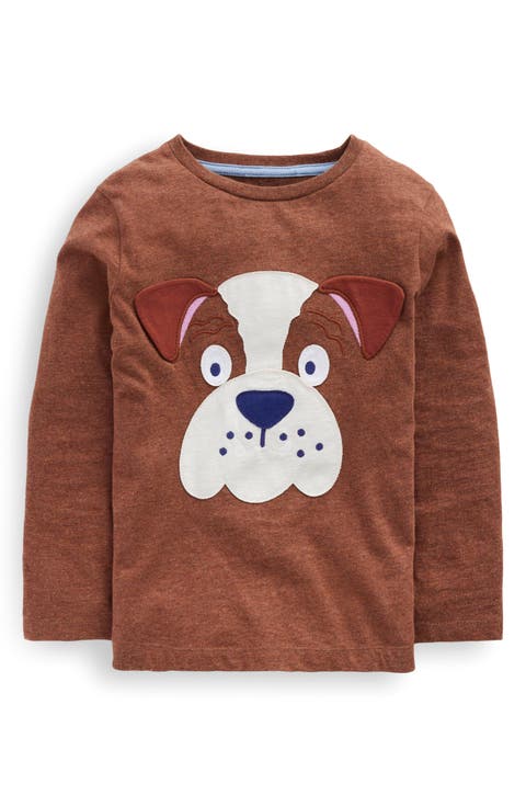 Kids' Fun Appliqué Long Sleeve Cotton T-Shirt (Toddler & Little Kid)