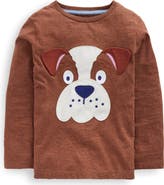 Mini Boden Kids' Fun Appliqué Long Sleeve Cotton T-Shirt