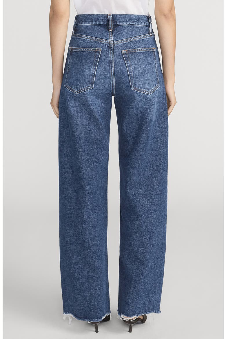 The Bow High Waist Barrel Jeans, Alternate, color, ACUMEN NEW FRAY
