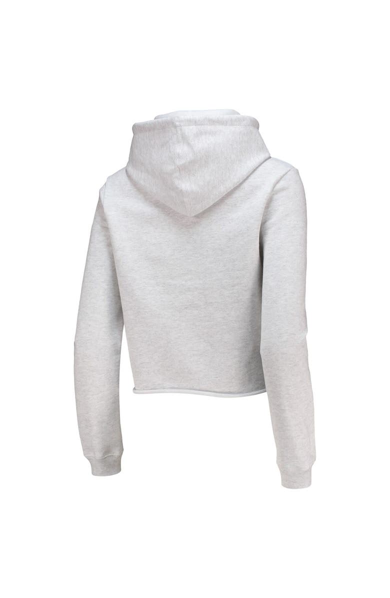 LEAGUE COLLEGIATE WEAR Women's League Collegiate Wear Ash Florida Gators 1636 Cropped Pullover Hoodie, Alternate, color, 