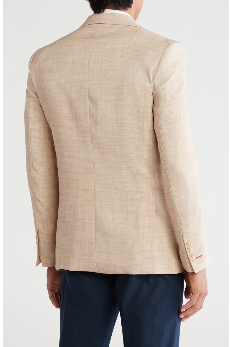 Slim Fit Sharkskin Blazer, Alternate, color, SAND