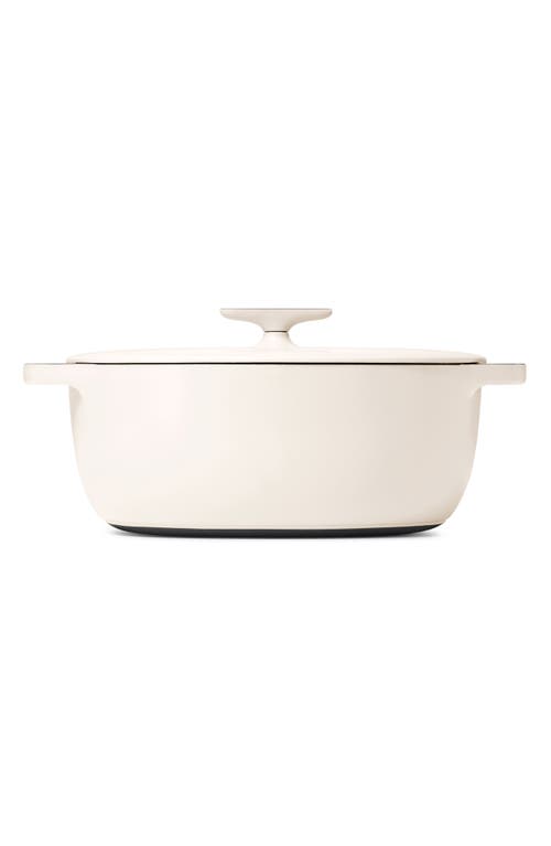 Caraway Enameled Cast Iron 8.5-quart Oval Dutch Oven With Lid In Pink