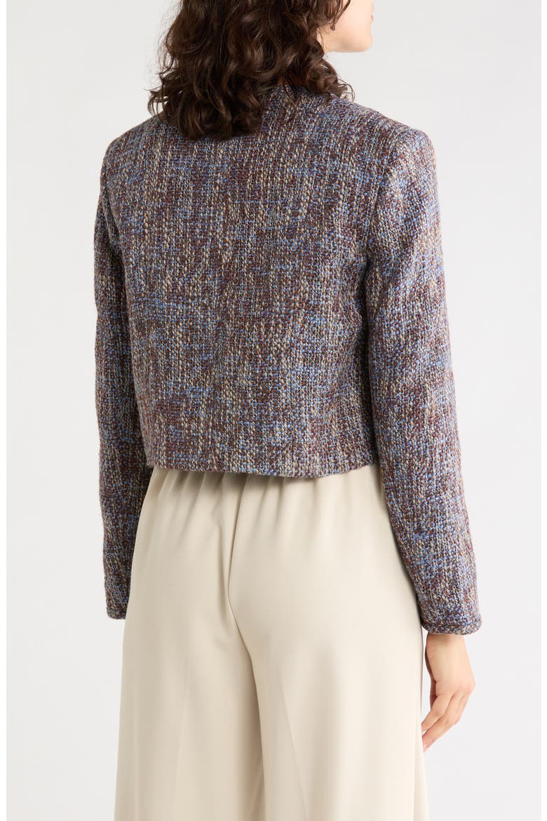 Bouclé Jacket, Alternate, color, BLUE BROWN MULTI